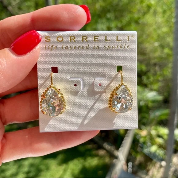 Sorrelli Pear Cut Dangle Earrings NWT - Picture 3 of 16